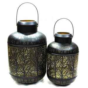 Antiguo decorativo nuevo diseño filigrana huracán linterna colgante titular de la vela - Product Image 2