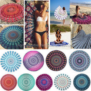 Tapiz de playa de Mandala Hippie bohemio hecho a mano, esterilla de Yoga con estampado de animales, toalla y Manta India para arte decorativo de playa - Product Image 5