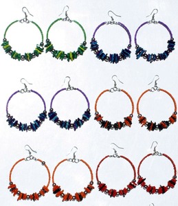 Pendientes de gota de piedra de pepita, traje de moda redondo de plata de Alpaca, joyería hecha a mano para mujer - Product Image 1