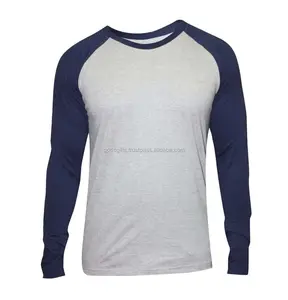 cotton online shopping direct factory sale Mens long sleeve t-shirt long sleeve basket ball raglan T-shirt Tirupur manufacture