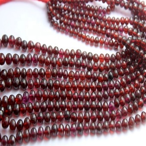 Cuentas Sueltas de Granate Natural, Forma Redonda, 3x6mm, Aproximadamente 20 Pulgadas, Zubair Gems & Jewellers - Product Image 1