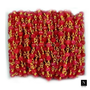 Alambre envuelto enlace cornalina con cristal labradorita y rubí teñido Rosario cadenas rollos para joyería fabricación collares joyería - Product Image 4