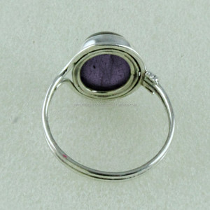 Bague en argent sterling 925 faite à la main pierre d'améthyste bijoux en argent - Product Image 4