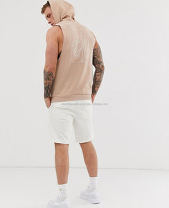 เสื้อฮู้ดสวมหัวมีฮู้ดของผู้ชายเสื้อฮู้ดแขนกุดระบายอากาศว่างเปล่าพิมพ์ลายตามสั่งได้100% - Product Image 3