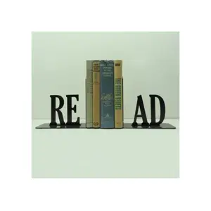 Handmade Metal Bookend elegant modern designer casual antique New Black Letter Read Decorative Library Bookend