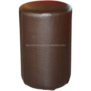 Grand tabouret en cuir - Product Image 1