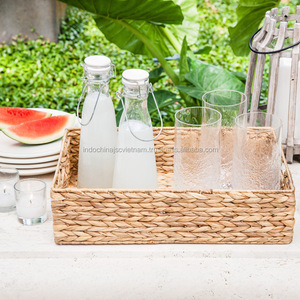 Bandeja Vietnamita Única de Jacinto de Agua con Asas, Elegante Bandeja - Product Image 1