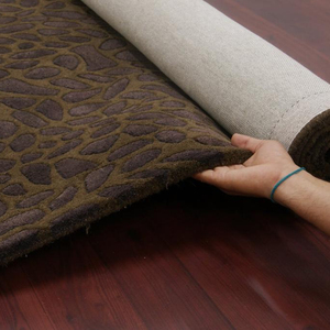 Tapis mural moderne abstrait de luxe en laine et soie tuftée à la main, à poils moyens, antidérapant, pour la décoration de la maison et des hôtels - Product Image 1