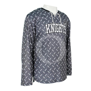 Camiseta de Hockey personalizada Unisex, conjunto de bordado de azul en blanco, ropa deportiva con Logo, OEM - Product Image 5