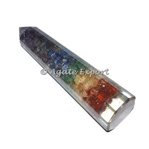 Pointe en pierre ovale pour les chakras, pierre ovale - Product Image 2