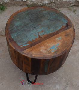 Indian Factory Direct <b>Vintage</b> Industrial Iron Reclaimed <b>Wooden</b> <b>Stool</b> Indoor Use <b>Stools</b> & Ottomans - Product Image 3