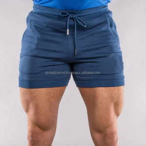 Short de camouflage bleu pour homme, vêtement d'entraînement athlétique, vente en gros, 100% coton - Product Image 3