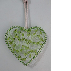 TVAKM Ornements de Noël en forme de cœur suspendu vert perle HG-101 pour usage décoratif intérieur et extérieur - Product Image 1