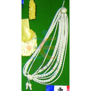 Cordón táctico con punta de Metal para Regalia, cordón con punta de oro y plata