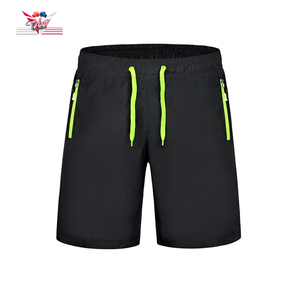 Viky Industries Short à fermeture éclair avec poche latérale logo personnalisé Top rapide avec short décontracté et taille plus hommes longueur au genou - Product Image 1