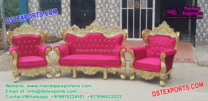 Conjunto de sofás de cuero con respaldo alto para boda, conjunto de sofás para salón - Product Image 4