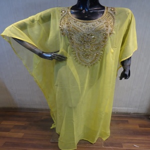 PARTYWEAR caftán con estampado de BRASSO, caftán DUBAI JALABIYA - Product Image 1