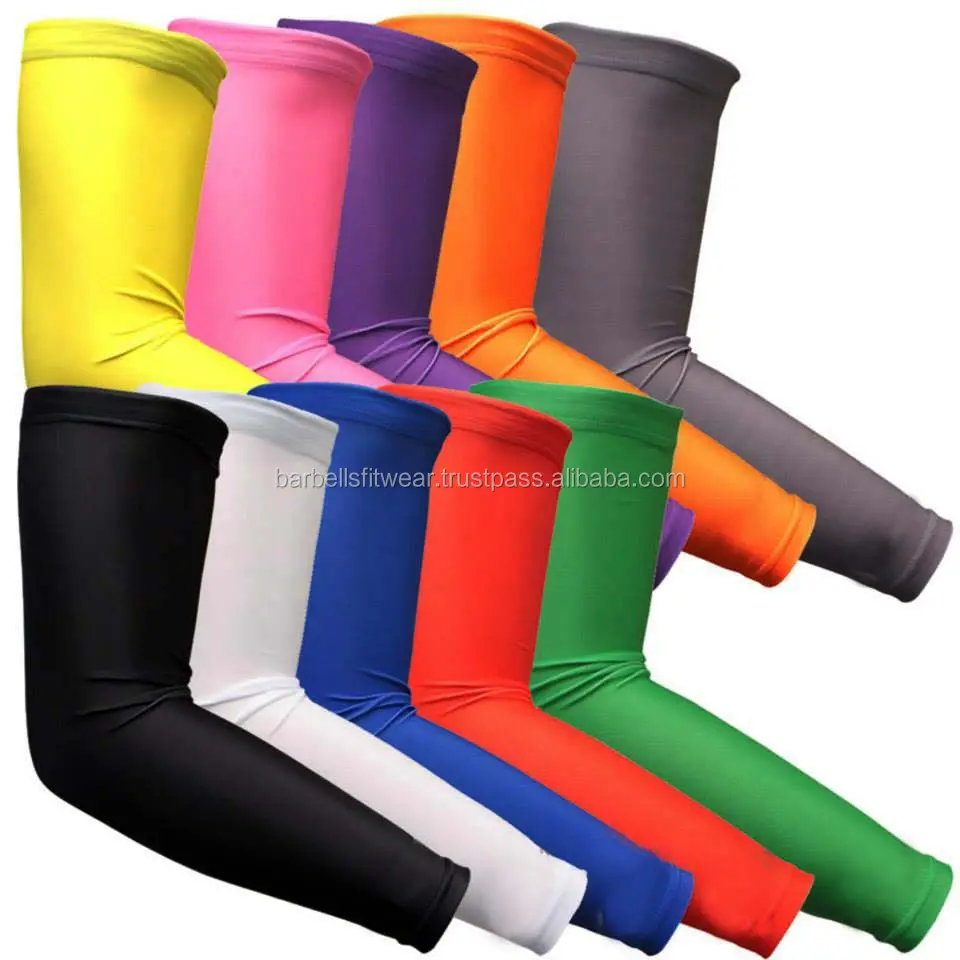 Men Premium High Quality Polyester Spandex UV Protected Cycling Sports Compression Anti UV Arm Sleeves