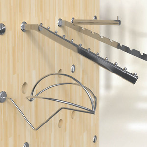 ราวแขวนเสื้อผ้าทำจากโลหะเป็นมิตรต่อสิ่งแวดล้อมใช้แขวนผนังสำหรับจัดเก็บ - Product Image 3