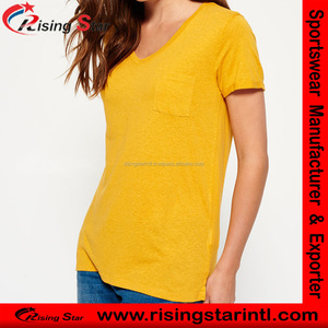 Camisetas sencillas de color amarillo para mujer - Product Image 2