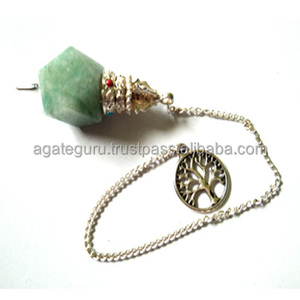 ลูกตุ้มเรกิสีเขียวหกเหลี่ยมทรง aventurian - Product Image 1