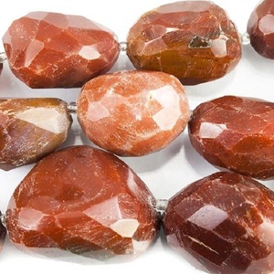 Pépite de jaspe rouge de haute qualité à facettes dégringolé pierres précieuses percées collier de guérison en cristal naturel à brin complet grossiste - Product Image 3