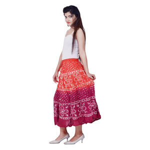 กระโปรง Bandhej ดีไซน์ใหม่หลากสีสำหรับงานเลี้ยงหรือชนเผ่า - Product Image 3