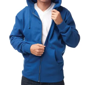 Independent Trading Men's Zip Hooded Sweatshirt - made from 10 oz. 80% cotton and 20% polyester blend fleece