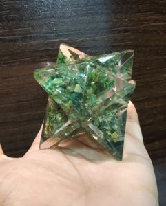 Última Aventurina verde Orgone Merkaba estrella orgonita cuarzo piedra preciosa Feng Shui cristal recuerdo mascota fabricado mayorista - Product Image 2