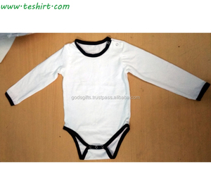 cheap wholesale indian manufacturer alibaba gold supplier 2026 high quality cotton baby romper plain / blank bodysuit onesie - Product Image 4