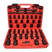 Meilleur ensemble d'outils de réparation automobile à chocs pneumatiques 43 pièces avec boîte à outils, embout 1/2'', fabrication taïwanaise, matériau Cr-Mo, personnalisation OEM