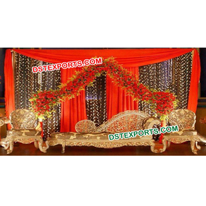 Magnifique ensemble de canapés sculptés pour mariage, dernier design, canapé italien pour mariage, magnifiques chaises de canapé pour mariage indien, décoration d'événements aux États-Unis - Product Image 1