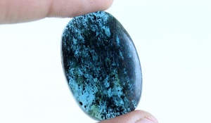 Cabujones de gemas sueltas para hacer joyería, piedra preciosa ovalada de cianita de musgo Natural, de calidad impresionante, 1 pieza - Product Image 6