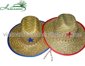 Sombreros de paja de estilo de sombrero de salvavidas de playa de algas marinas naturales personalizados - Product Image 1