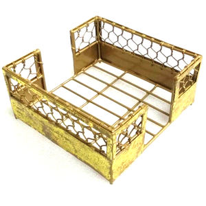 Nouveau design de porte-serviettes de table en laiton grillagé, support pour restaurant et bureau à domicile, boîte emballée, vente en gros - Product Image 4