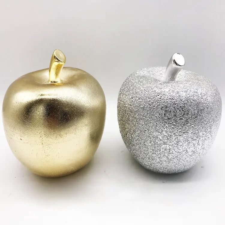 modern Creative plating Nordic Creative electroplated Minimalist ceramic decor gilding for apple home decoration