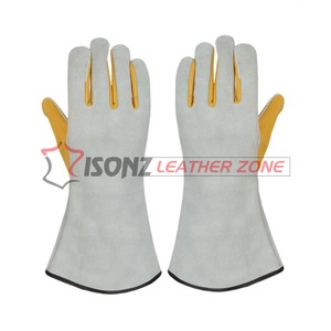 Gants de soudeur en cuir de vachette ISONZ, gants de barbecue, gants de sécurité pour la soudure, résistants au feu, anti-impact, 1,2 mm - Product Image 5