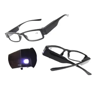 JH חדש הגעה הנמכר ביותר שחור קטן מסגרת משקפיים קל משקל Led אור קריאת משקפיים 2022