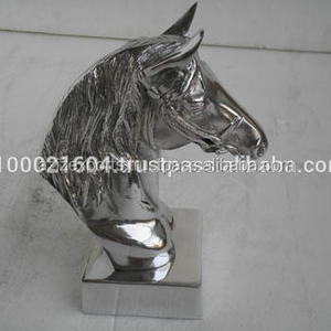 Escultura de cabeza de caballo decorativa de aluminio - Product Image 2