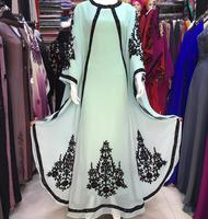 Nouvelle robe longue islamique noire pour femmes musulmanes, kaftan, jilbab arabe, abaya à manches longues