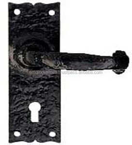 Acheter en gros Poignée de porte en fonte, Loquet à levier, Serrure de salle de bain à verrouillage de confidentialité, Noir antique, Poignée de passage factice à mortaise - Product Image 5