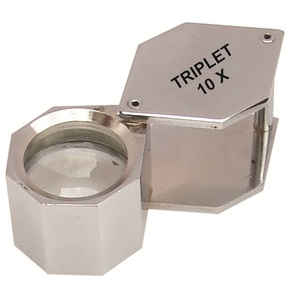 Lupa de ojo de precisión para joyería y reloj, lupa de inspección de joyería cromada con forma Hexagonal, herramientas de orfebrería - Product Image 1