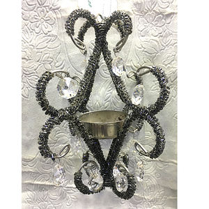 Candelabro pequeño candelabro de árbol de Navidad candelabro adornos navideños elegantes - Product Image 1