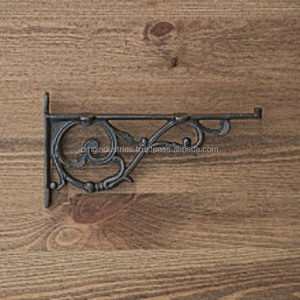 Soporte de estante de hierro curvo de OMG Industries, soporte de pared con acabado crudo de alta resistencia, soporte de hierro fundido de 200 mm y 8 pulgadas - Product Image 6