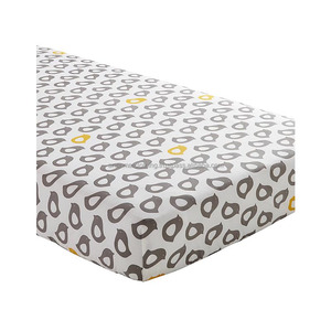 India Supplier Supply Customized Premium Organic Jersey Cotton Fitted Baby Crib Sheets - Product Image 1