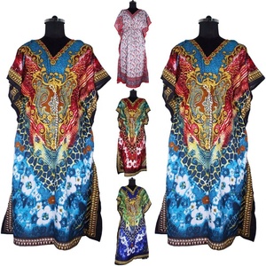 Robe longue musulmane pour femme Caftan moderne Fabricant de vêtements pour femme Kimono indien en coton Robe caftan longue et courte - Product Image 2