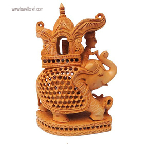 ARTESANÍA INDIA, ELEFANTE AMBARI TALLADO EN MADERA - Product Image 4