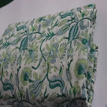 One Yard Hand Block Print Cotton Fabric、Wood Block Print生地Sea Horse Design