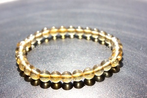 Citrino brasileño, pulsera elástica de cuentas redondas de 8mm, piedras de cristal curativas naturales para regalo, piedra principal, Diamante y Perla - Product Image 2