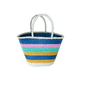 Nieuwe Design Product Promotie Hoge Kwaliteit Met Deksels Groothandel Zeegras Mand Opbergmand Met Handgrepen Stro Dames Tas